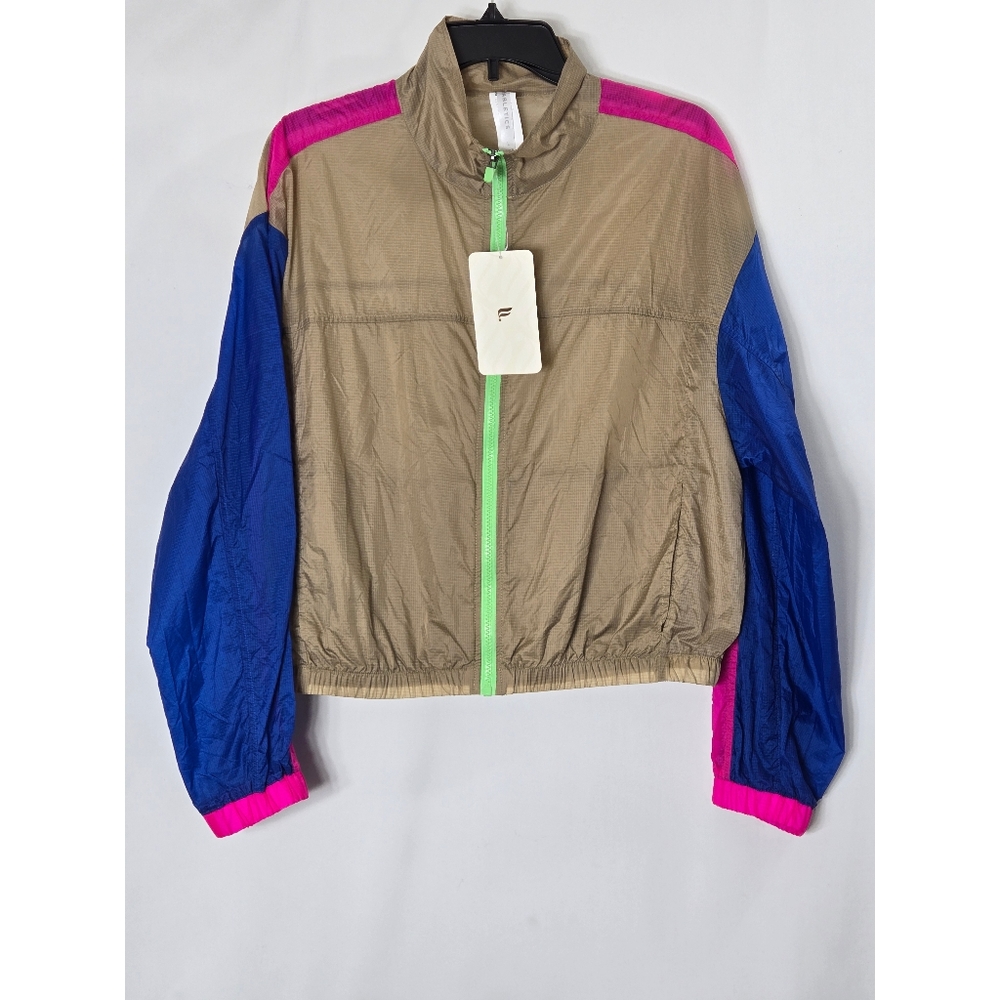 Fabletics Peyton Woven Jacket Colorblock Style Cropped Relaxed Fit